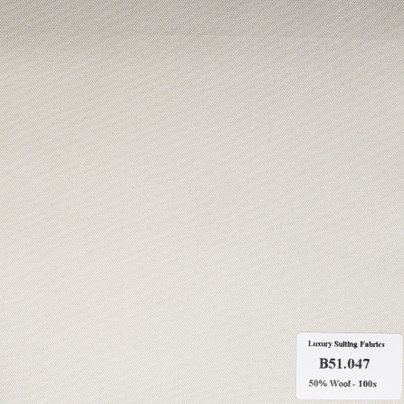 B51.047 Kaki Kevinlli - Vải Kaki - Trắng Kem Trơn